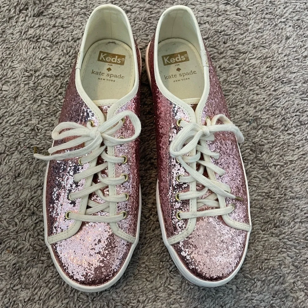 Kate Spade x Keds Pink Sparkle Sneakers